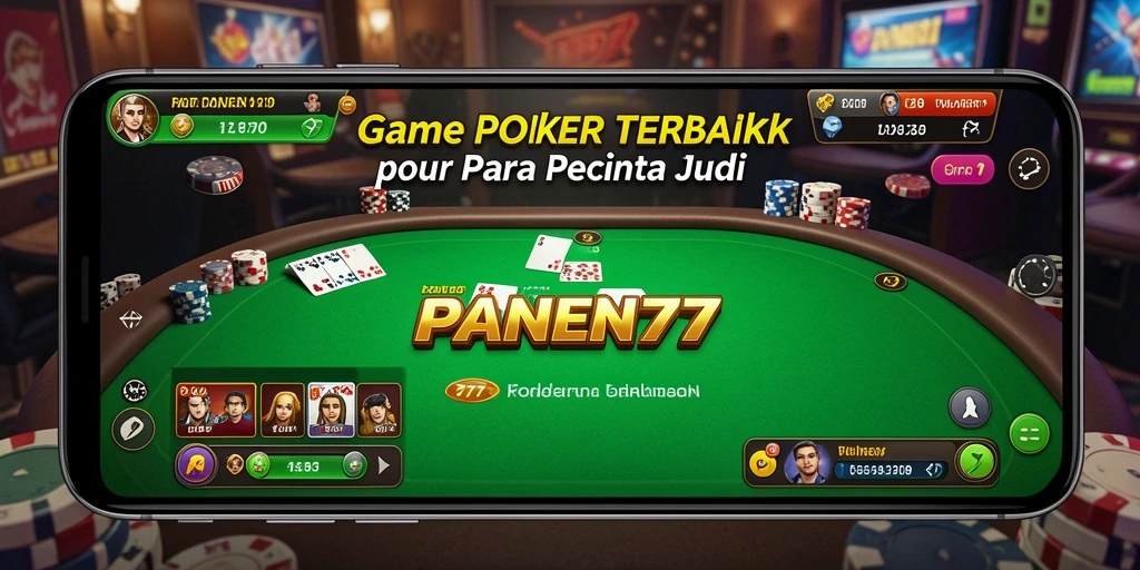 Tampilan seru dari gameplay Poker di PANEN77.