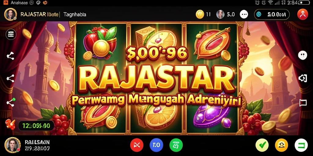 Tampilan gameplay seru dari RAJASTAR dengan tema slot yang beragam.