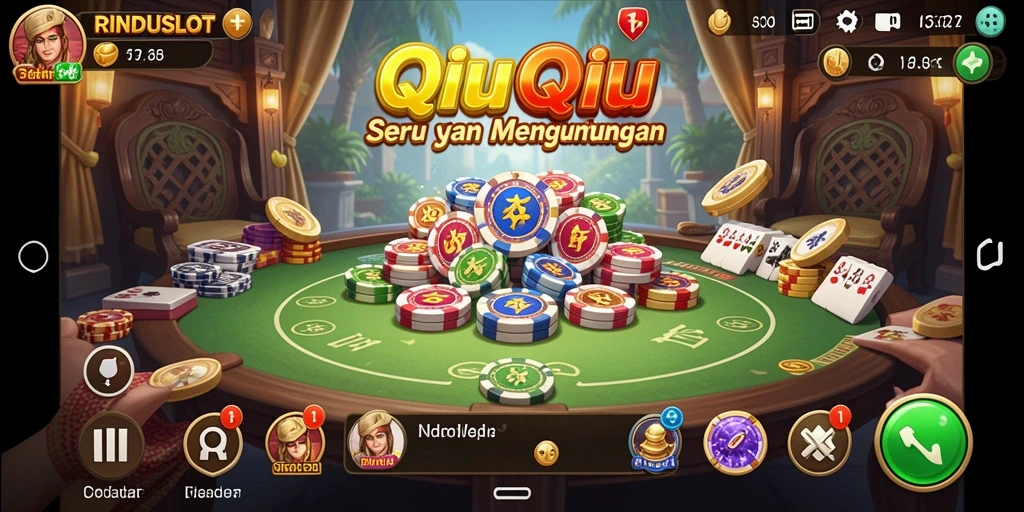 Screenshot gameplay menarik dari RINDUSLOT QiuQiu.